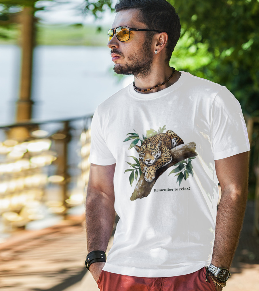 Jaguar Remember To Relax Nature Relaxation Wildlife T-Shirt