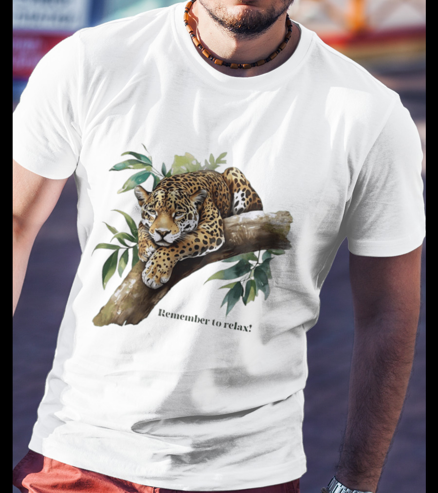 Jaguar Remember To Relax Nature Relaxation Wildlife T-Shirt