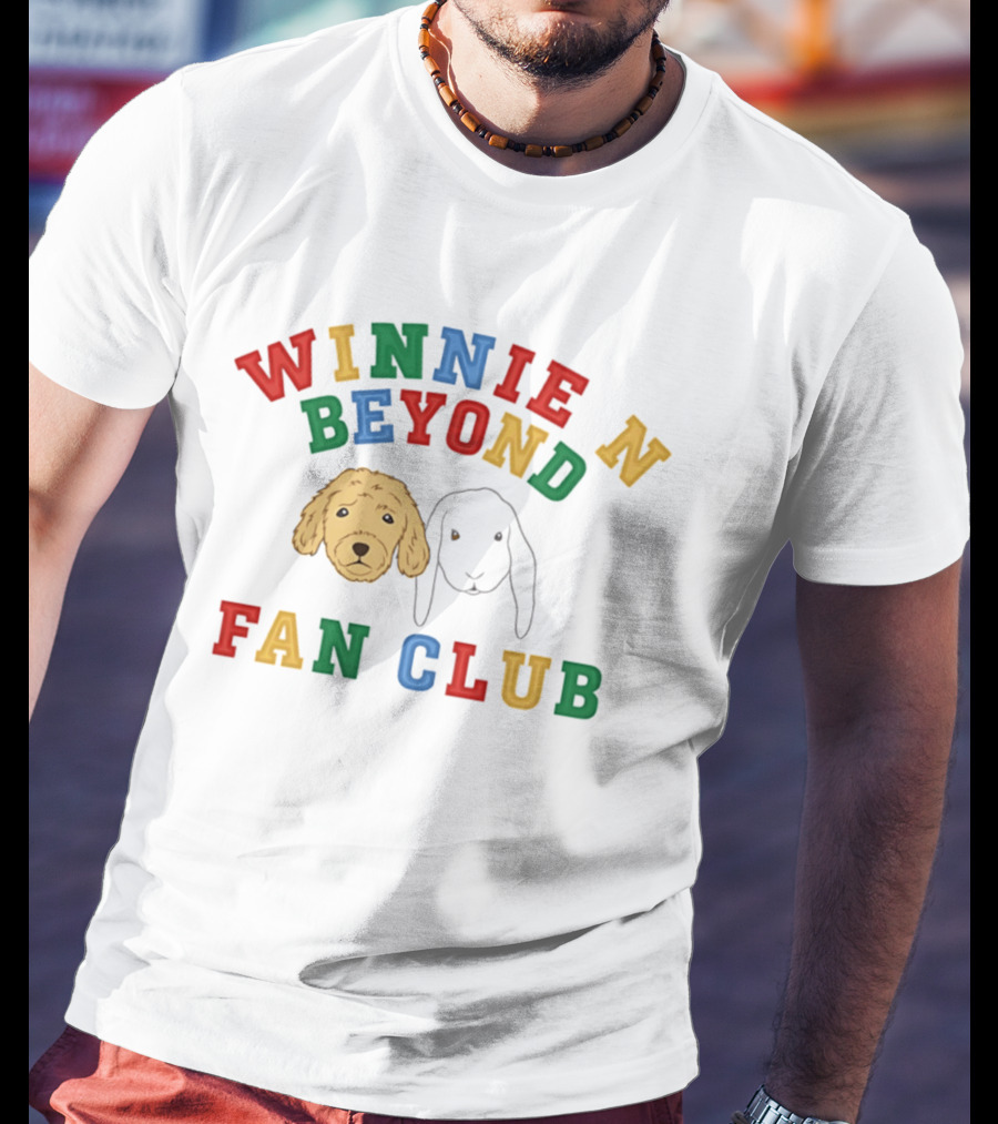 Winnie And Beyond Fan Club Colorful Dog Faces T-Shirt