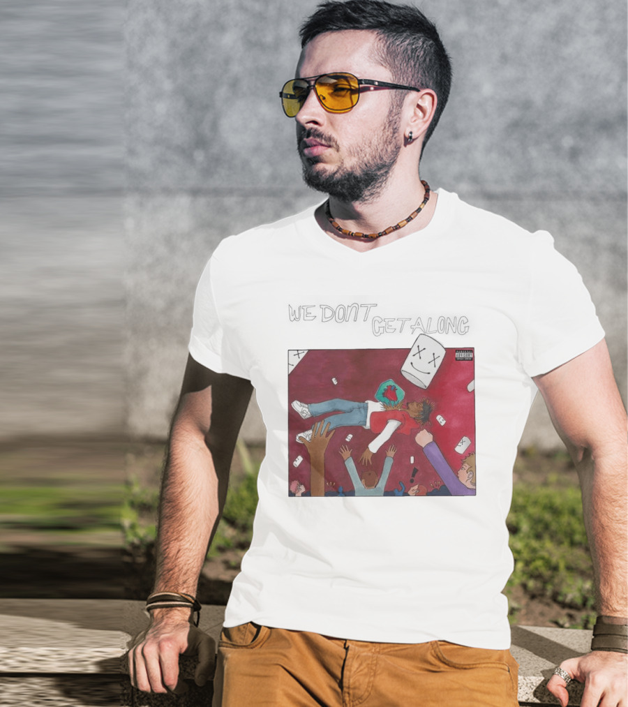 JuiceWrld 9 9 9 X Marshmello We Don't Get Along Cover Art Explicit Content T-Shirt