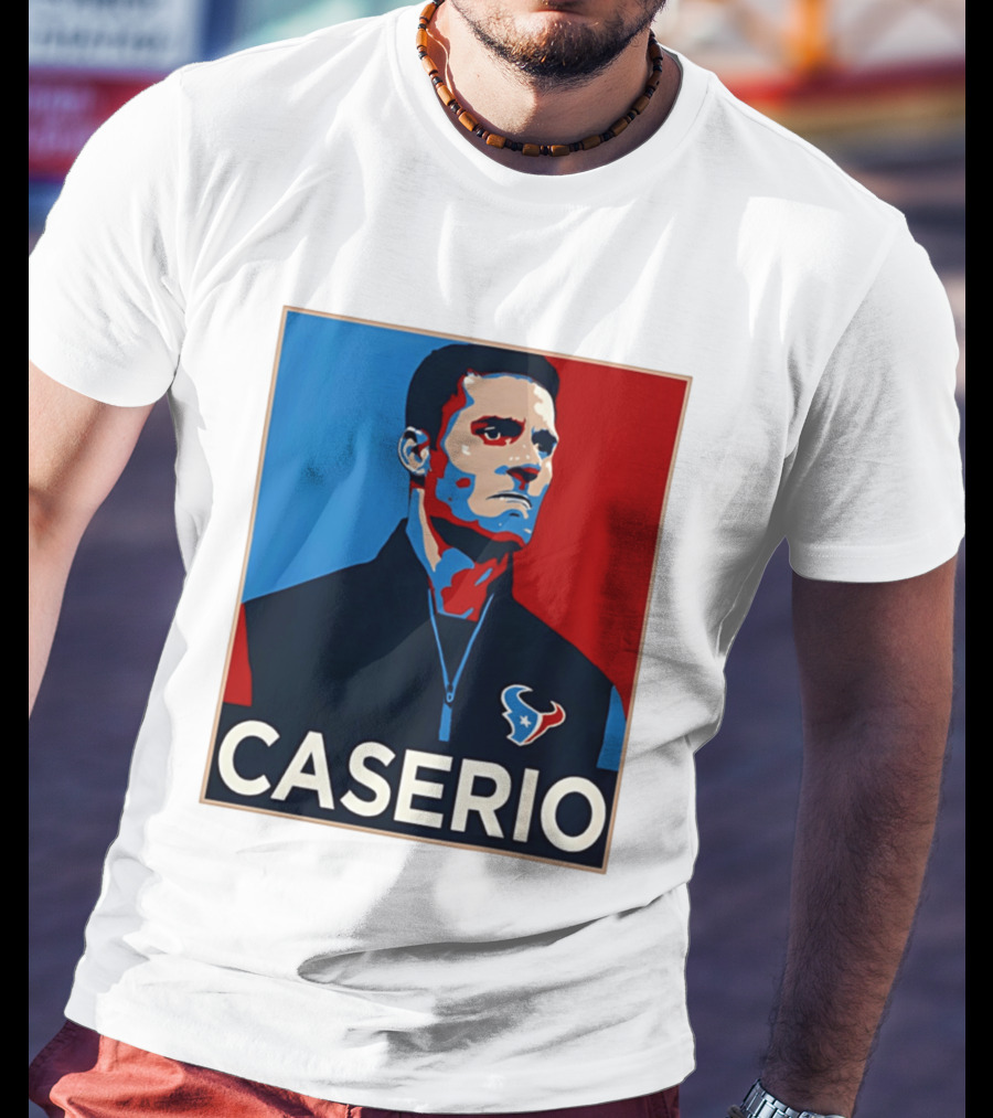 Caserio Houston Texans Bold Red Blue T-Shirt