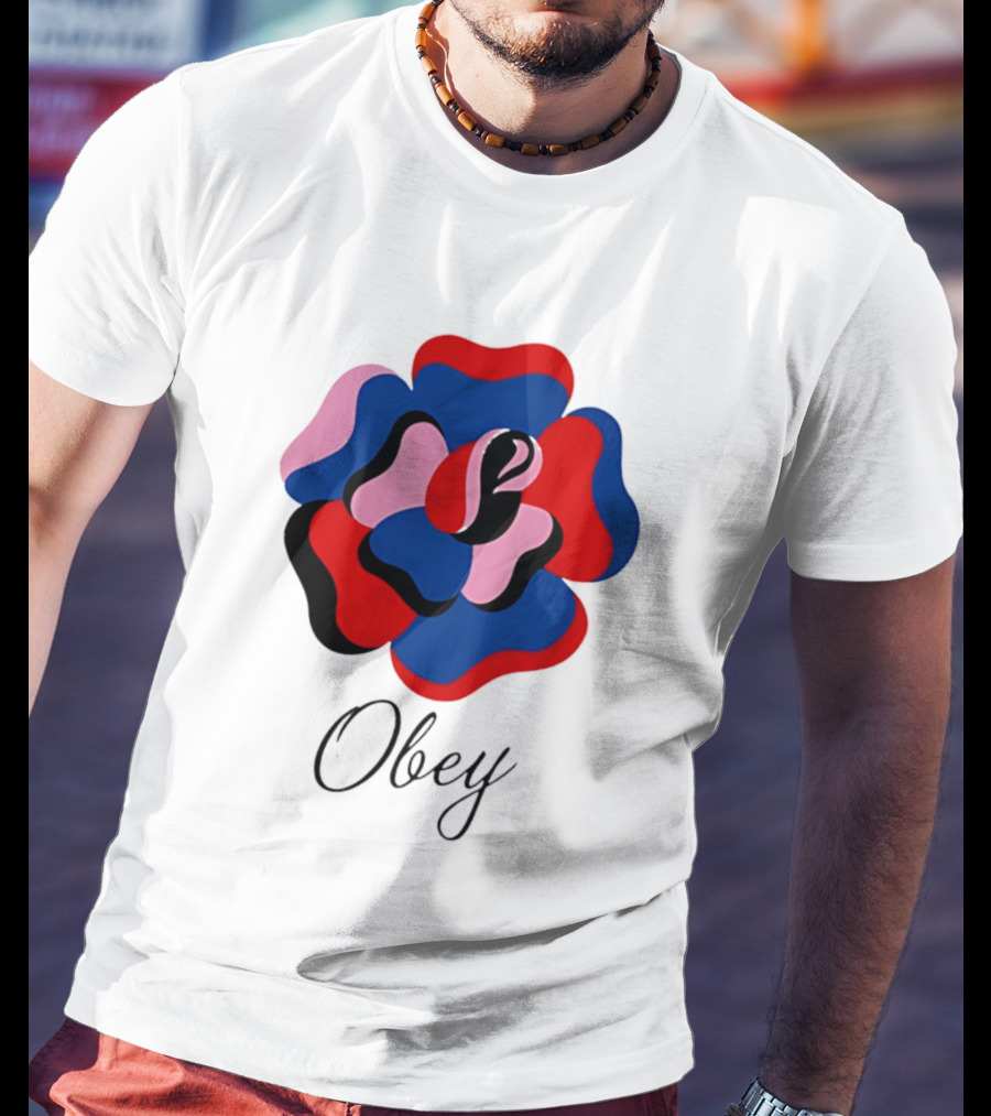Obey Paper Rose Multi Color Artful Blossom T-Shirt