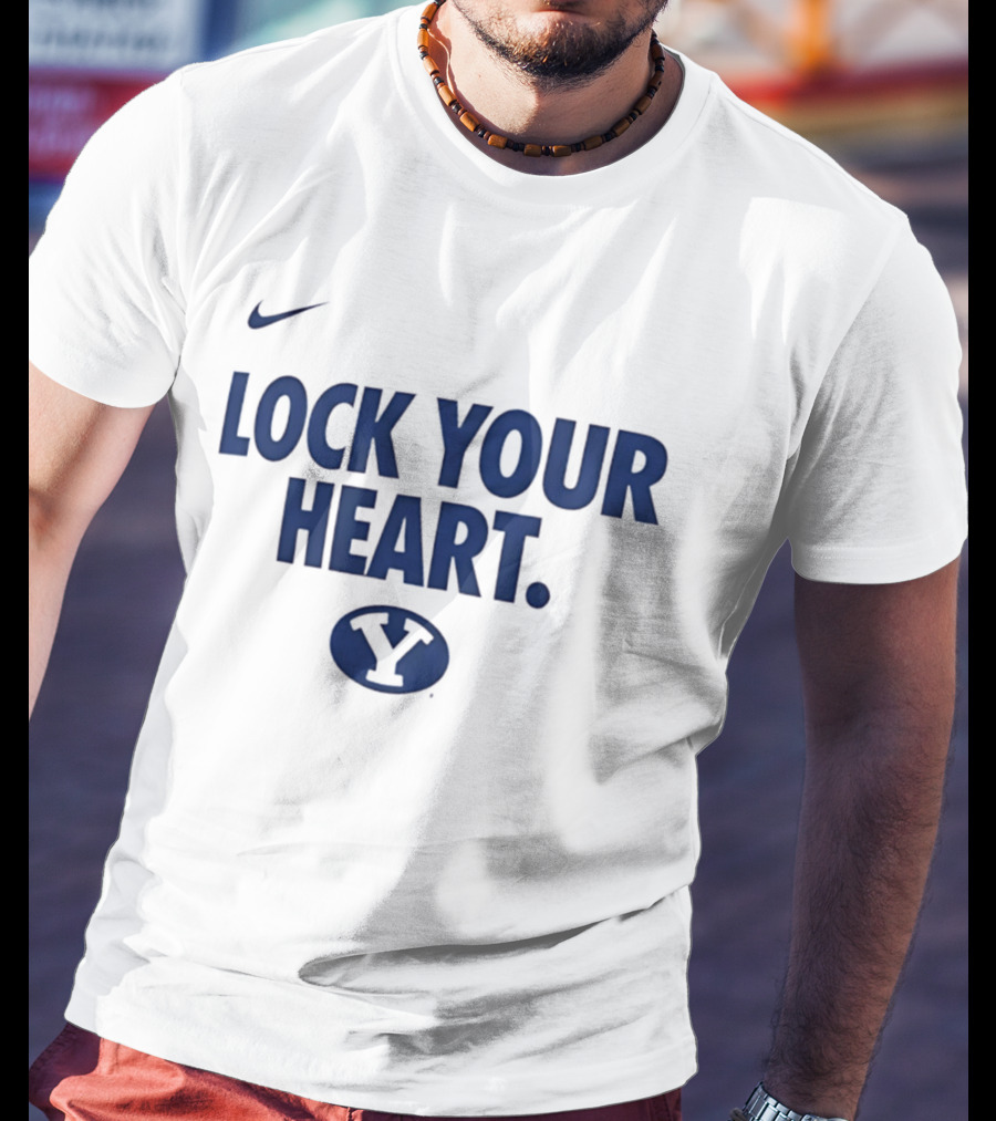 Nike BYU Cougars Lock Your Heart Y T-Shirt