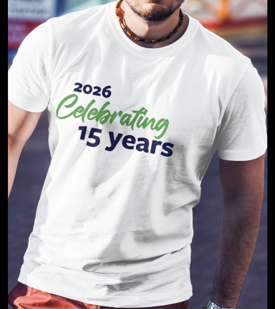 2026 Celebrating 15 Years Anniversary Celebration T-Shirt