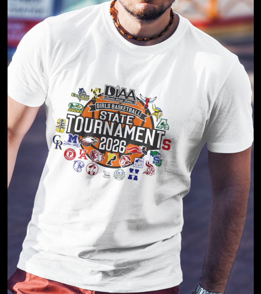 DIAA Girls Basketball State Tournament 2026 Central Ducks Vikings Panthers Lions Cougars Ravens Logos T-Shirt