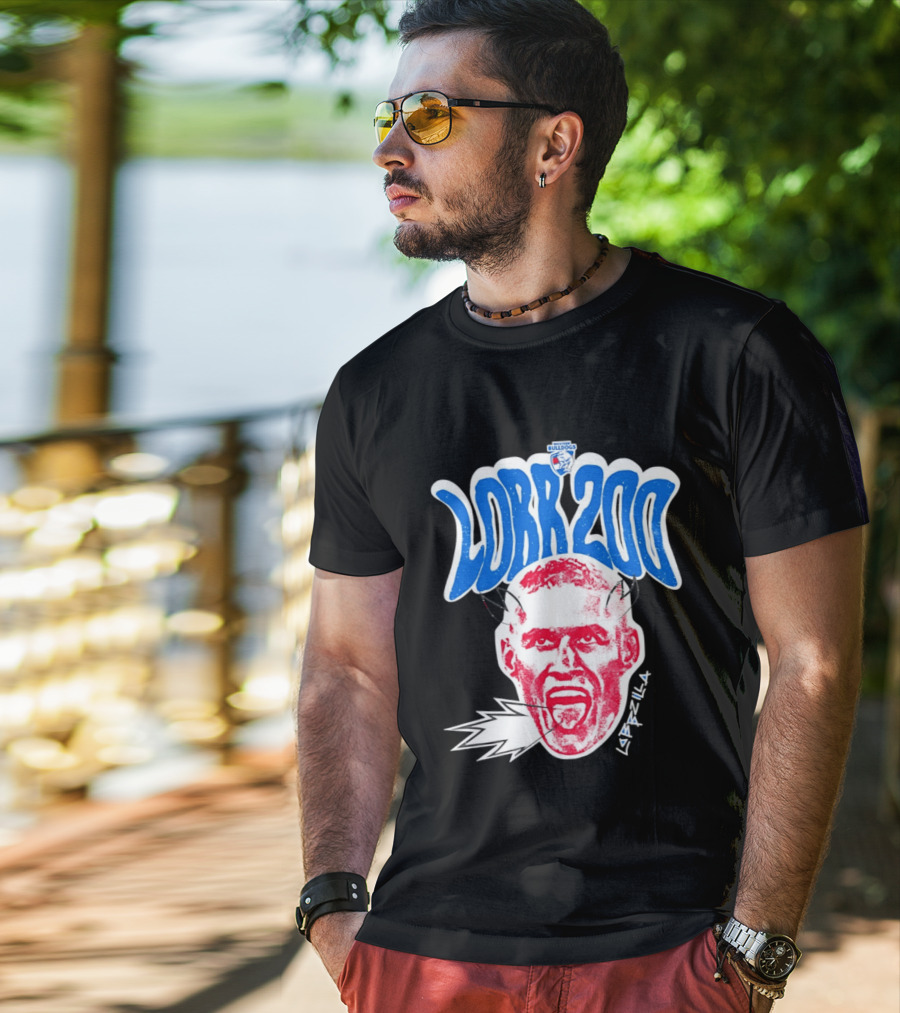 Western Bulldogs Lobb 200 Games Lobbzilla Big Head T-Shirt