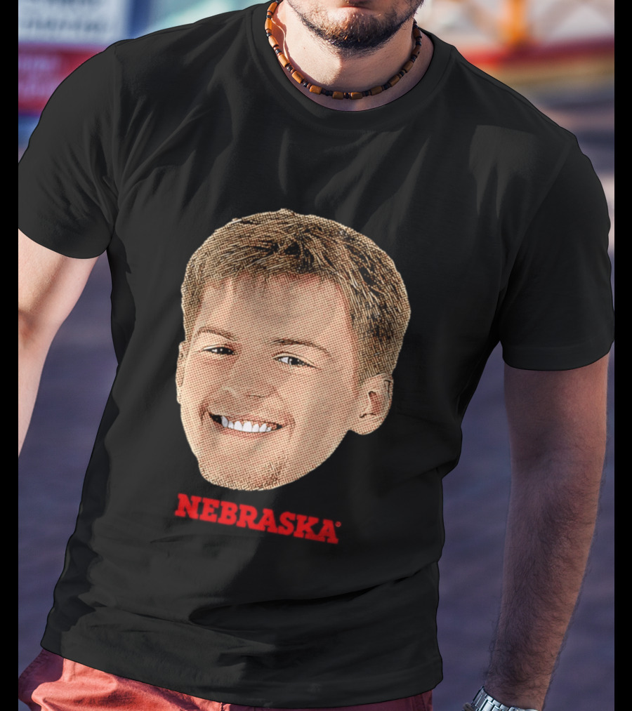 Will Cooper Nebraska Cornhuskers Big Head Image T-Shirt
