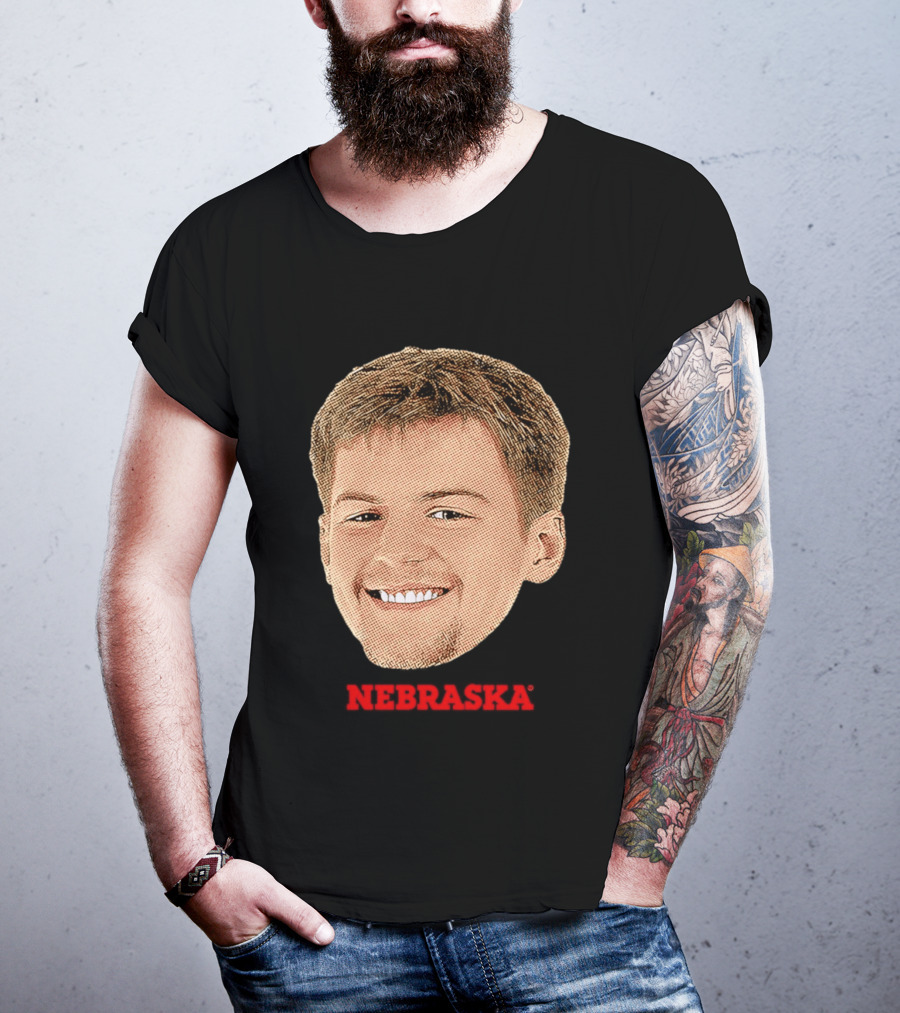 Will Cooper Nebraska Cornhuskers Big Head Image T-Shirt