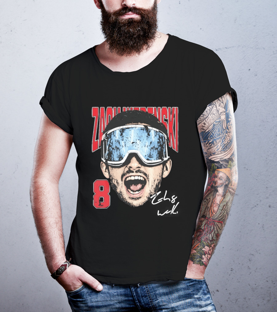 Zach Werenski 8 Columbus Blue Jackets Goggles Fan Favorite T-Shirt