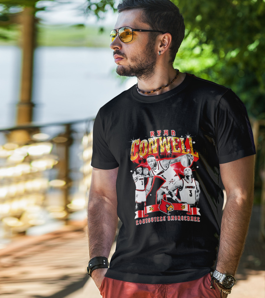 Ryan Conwell Louisville Basketball 2023 Cardinals 90s T-Shirt