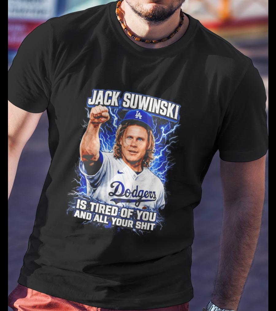 Jack Suwinski Dodgers Inspired Lightning T-Shirt