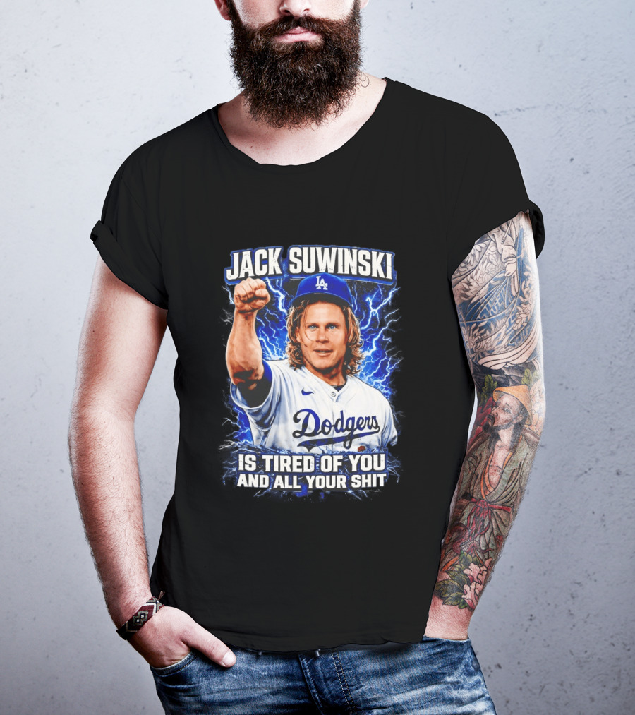 Jack Suwinski Dodgers Inspired Lightning T-Shirt