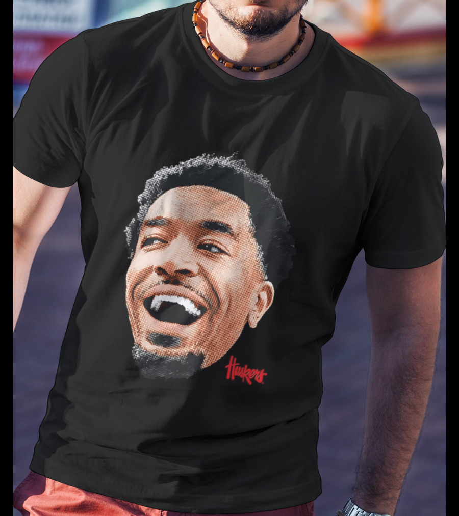 Jamarques Lawrence Nebraska Cornhuskers Player Big Head Huskers T-Shirt