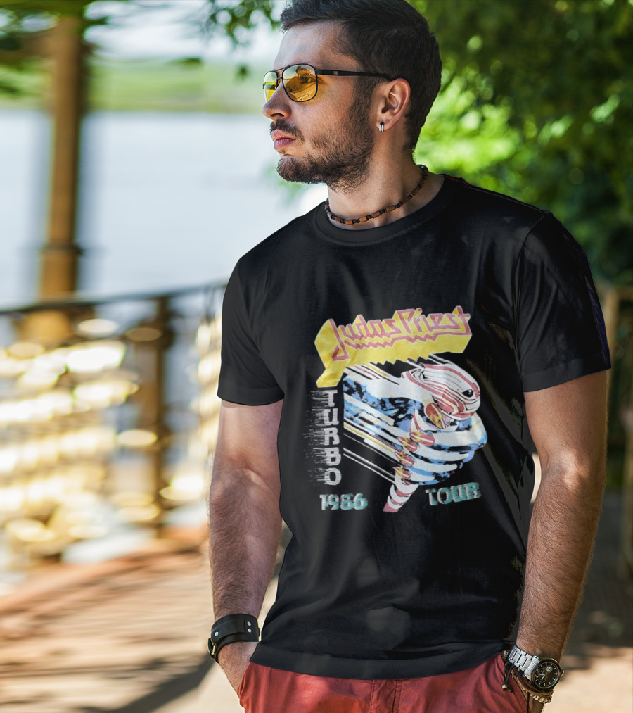 Judas Priest Turbo 1986 Tour Vintage Rock Music Memorabilia T-Shirt