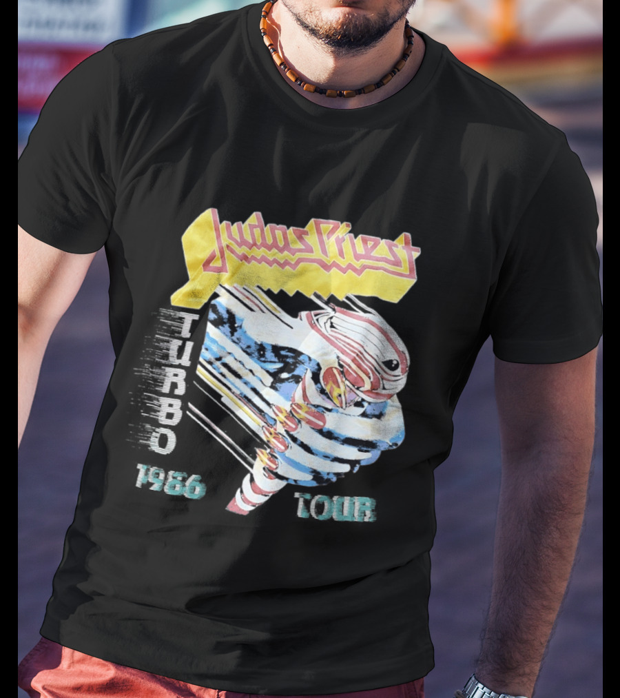 Judas Priest Turbo 1986 Tour Vintage Rock Music Memorabilia T-Shirt