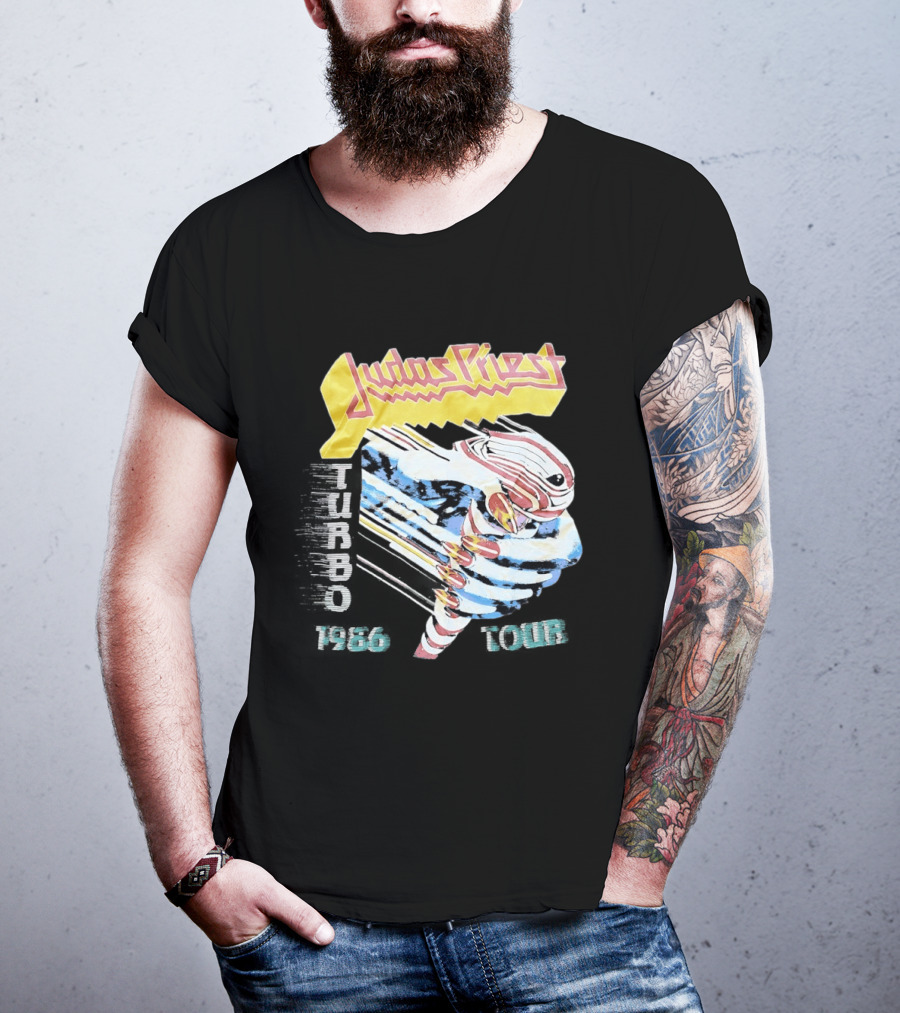 Judas Priest Turbo 1986 Tour Vintage Rock Music Memorabilia T-Shirt