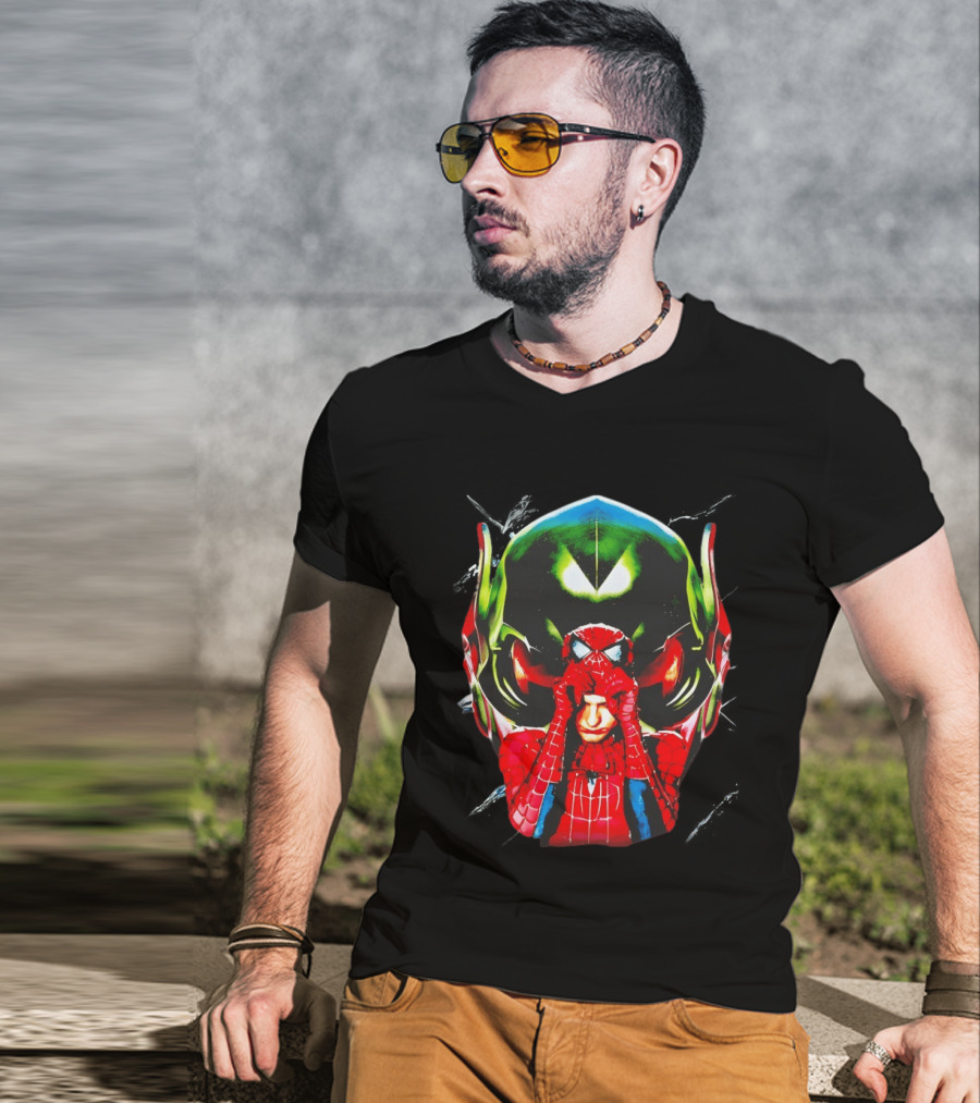 Spiderman Green Goblin Mask T-Shirt