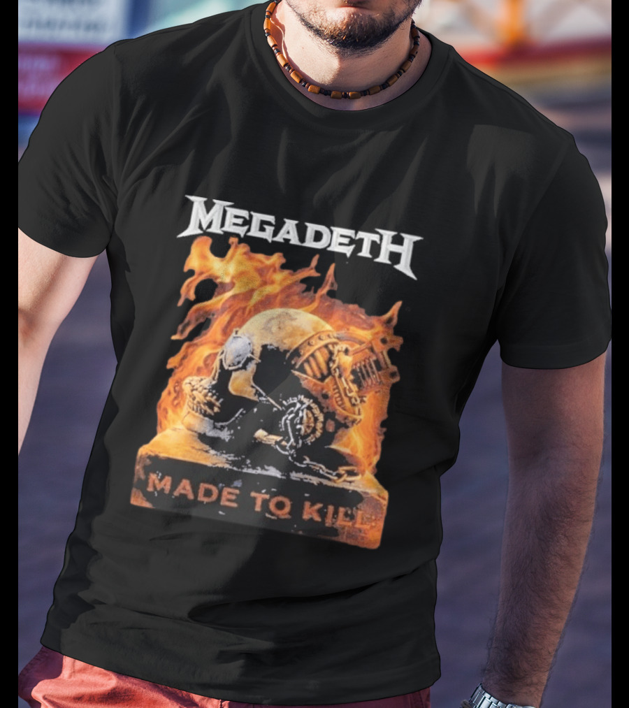 Megadeth Canada 2026 Tour Made To Kill Flaming Skull Explosion T-Shirt