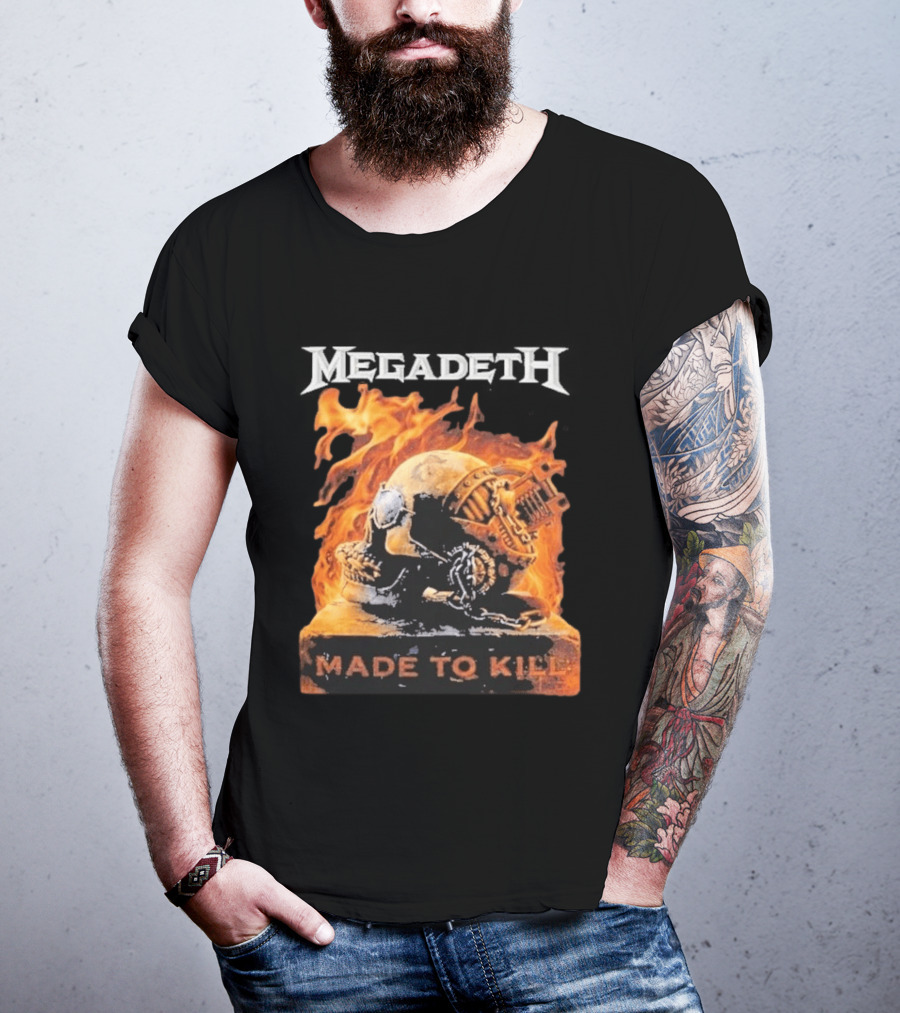 Megadeth Canada 2026 Tour Made To Kill Flaming Skull Explosion T-Shirt