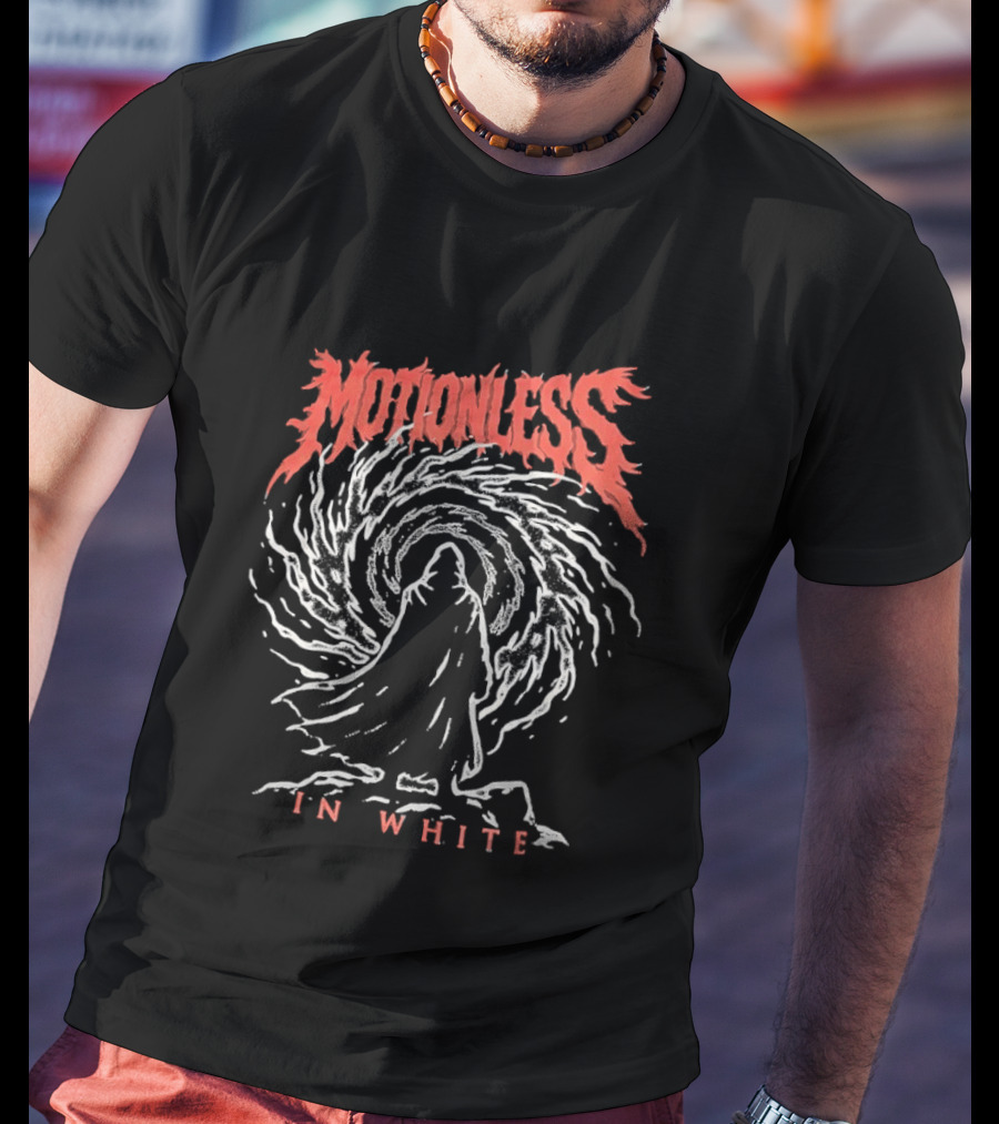 Motionless In White Cloaked Figure Swirling Vortex T-Shirt
