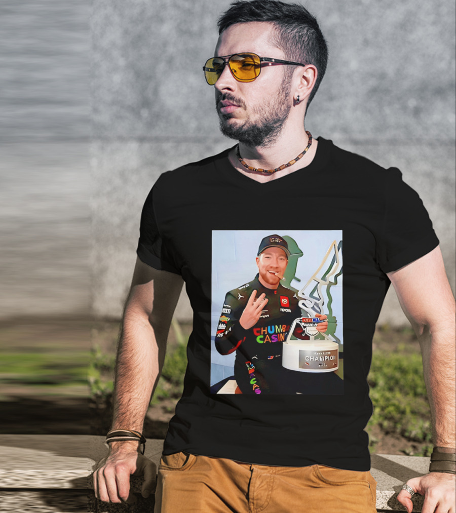 Tyler Reddick Three Peat Champion Cigar Chumba Casino Racing Suit T-Shirt