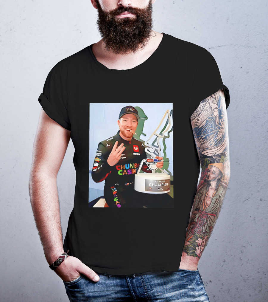 Tyler Reddick Three Peat Champion Cigar Chumba Casino Racing Suit T-Shirt