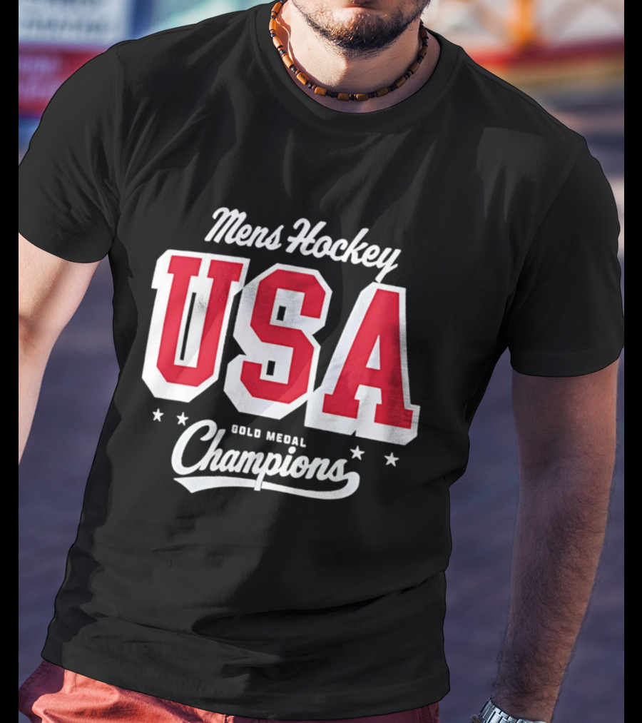 USA Mens Hockey Gold Medal Champions 2026 Winter Olympics T-Shirt