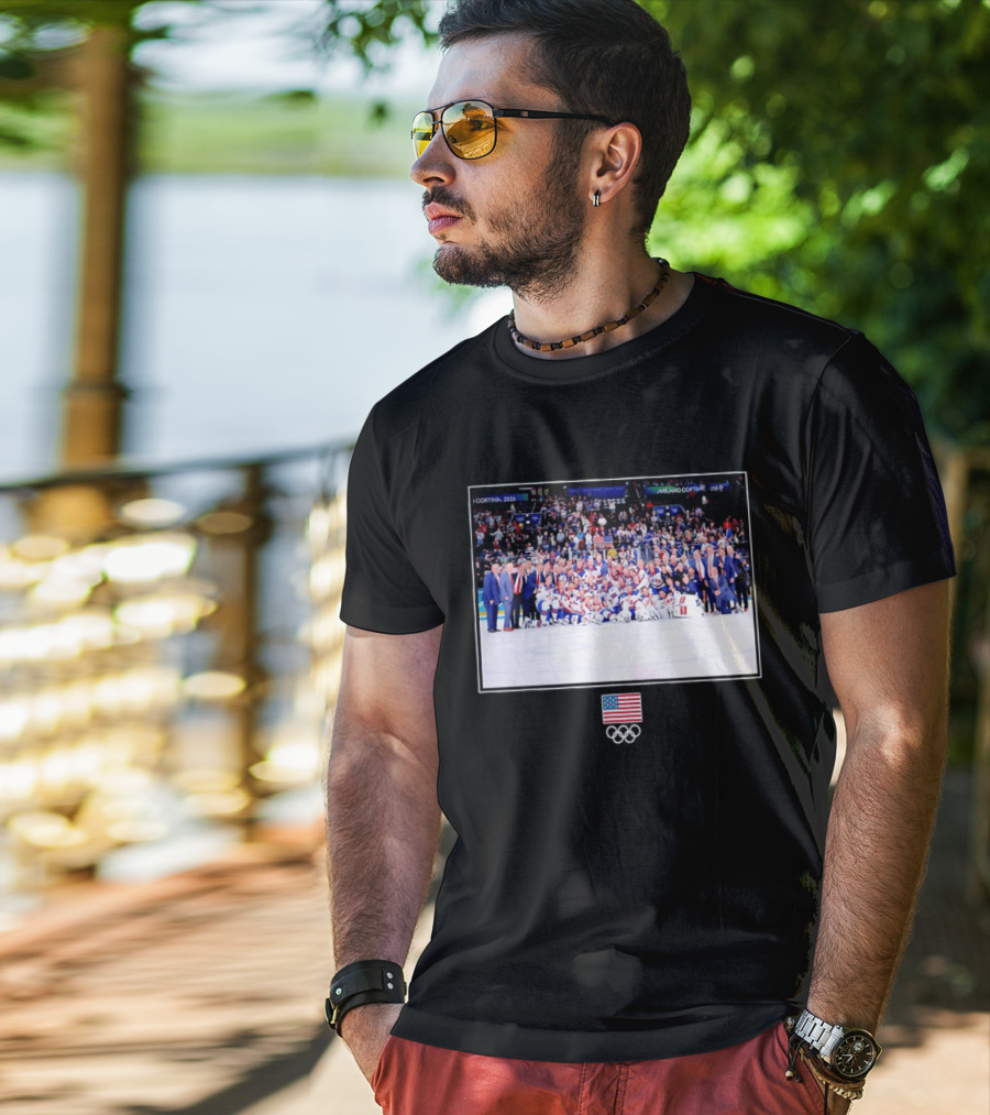 USA Hockey Team Cortina Milano 2026 Olympic Celebration T-Shirt