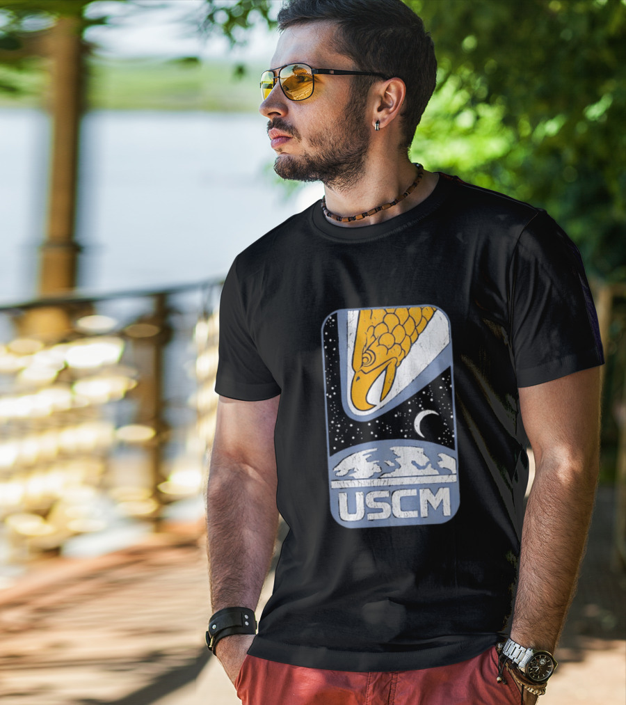 USCM Screaming Eagle Lunar Night Sky T-Shirt