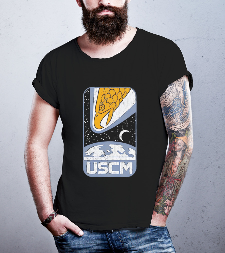USCM Screaming Eagle Lunar Night Sky T-Shirt