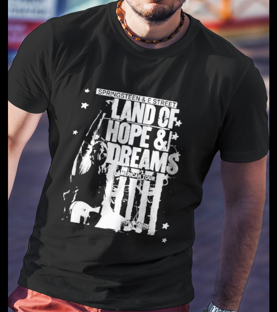 Bruce Springsteen Land Of Hope And Dreams American Tour 2026 Stars Guitarist T-Shirt
