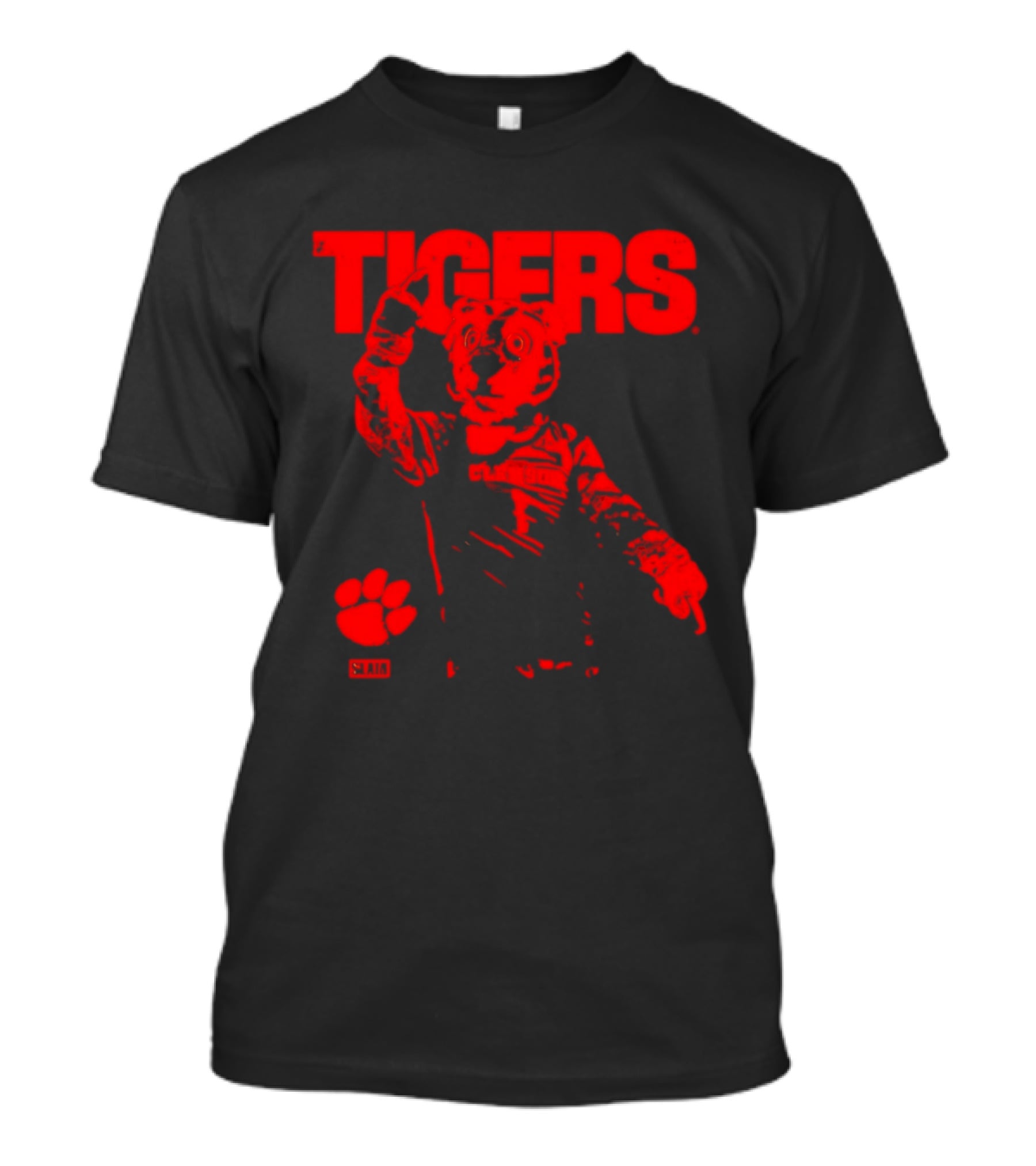 Clemson Tigers Mascot Slam Paw Print T-Shirt