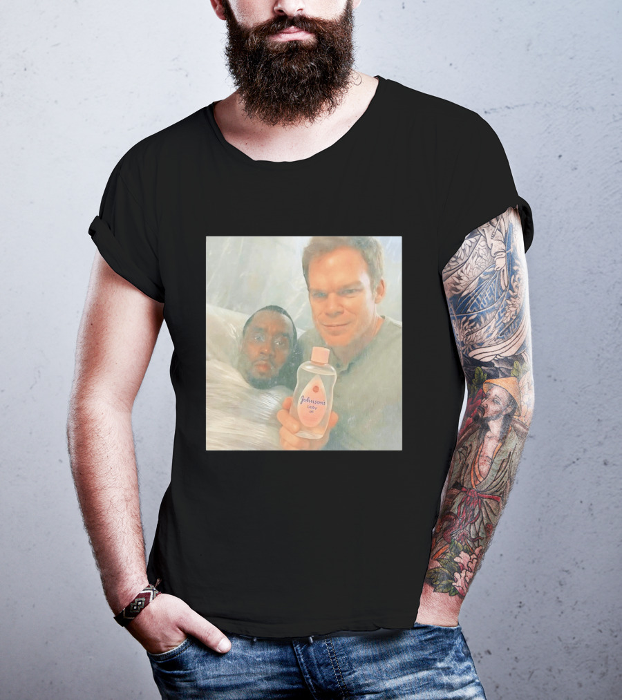 Dexter's Baby Oil With Diddy Wrapped In Plastic T-Shirt