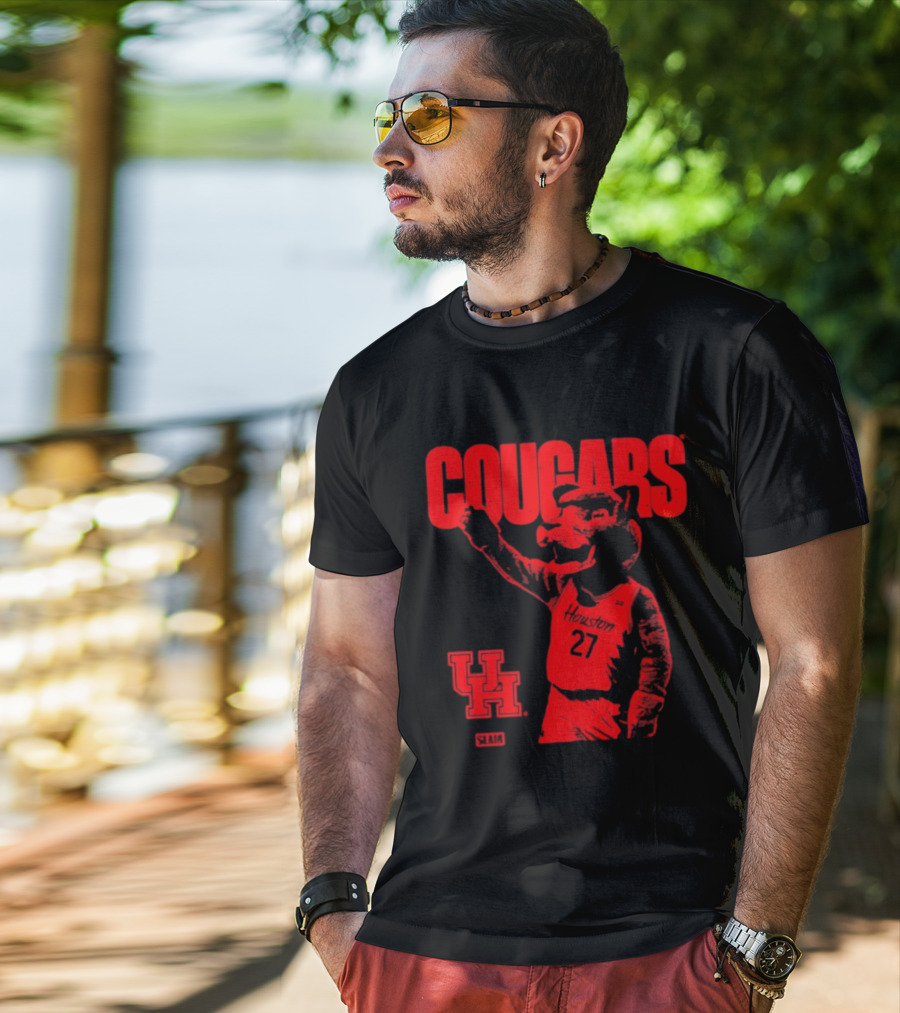 Houston Cougars Slam Dunk Mascot UH 27 T-Shirt