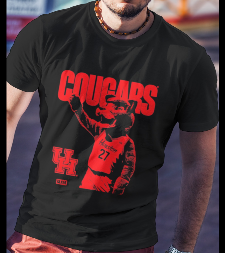 Houston Cougars Slam Dunk Mascot UH 27 T-Shirt