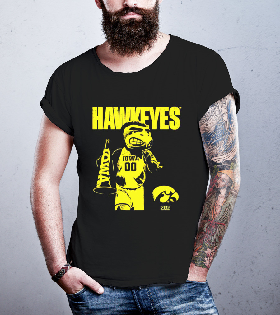 Iowa Hawkeyes Mode Slam Vintage Mascot Basketball 00 T-Shirt