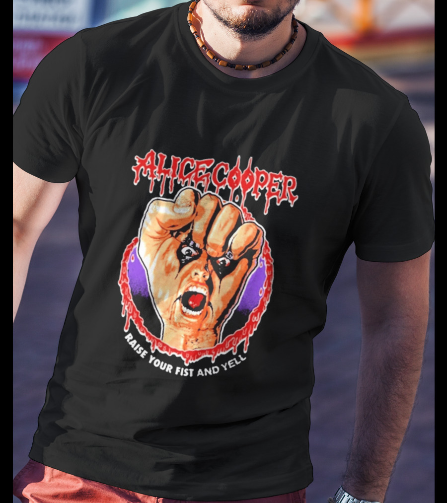 Alice Cooper Raise Your Fist And Yell Horror T-Shirt