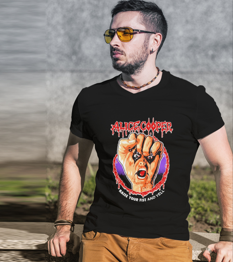 Alice Cooper Raise Your Fist And Yell Horror T-Shirt