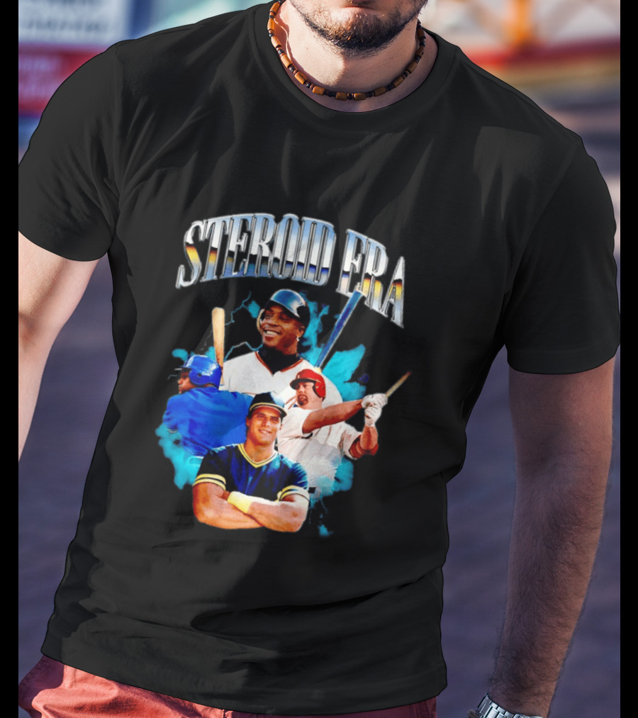 Barry Bonds Mark McGwire Jose Canseco Steroid Era Baseball Legends T-Shirt