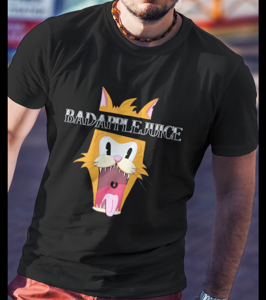 Badapple Juice Cartoon Cat Face T-Shirt