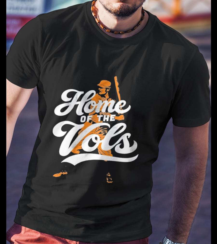 Home Of The Vols Tennessee Baseball Player T-Shirt