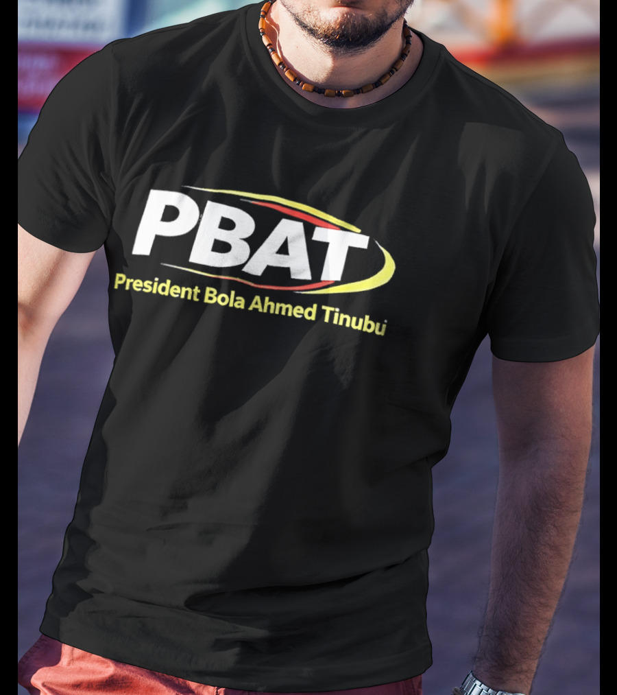 PBAT President Bola Ahmed Tinubu Red Yellow Swoosh T-Shirt