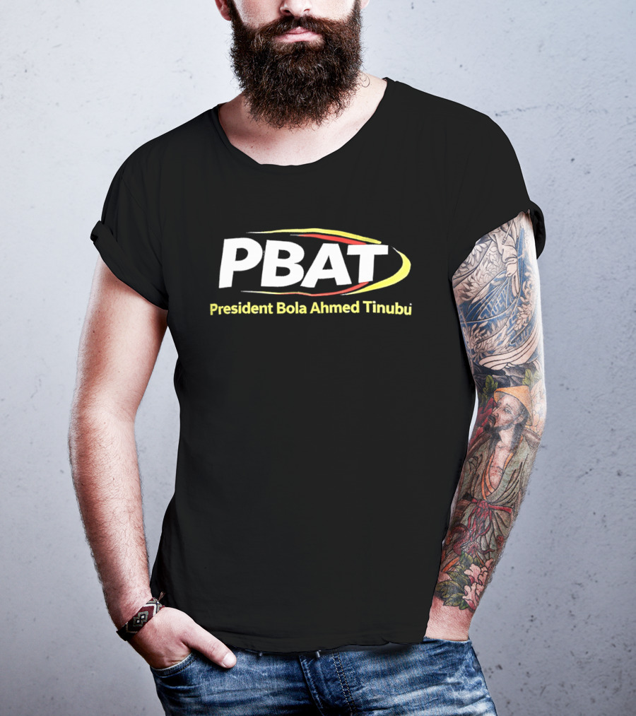 PBAT President Bola Ahmed Tinubu Red Yellow Swoosh T-Shirt