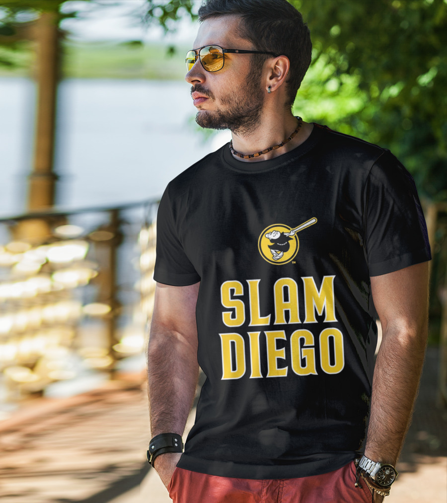 San Diego Padres Slam Diego Baseball Bat T-Shirt