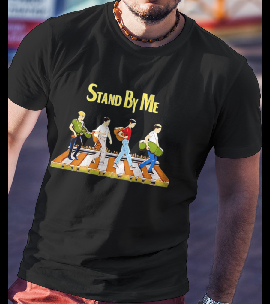Stand By Me Movie Walking Across Train Tracks Scene Characters T-Shirt