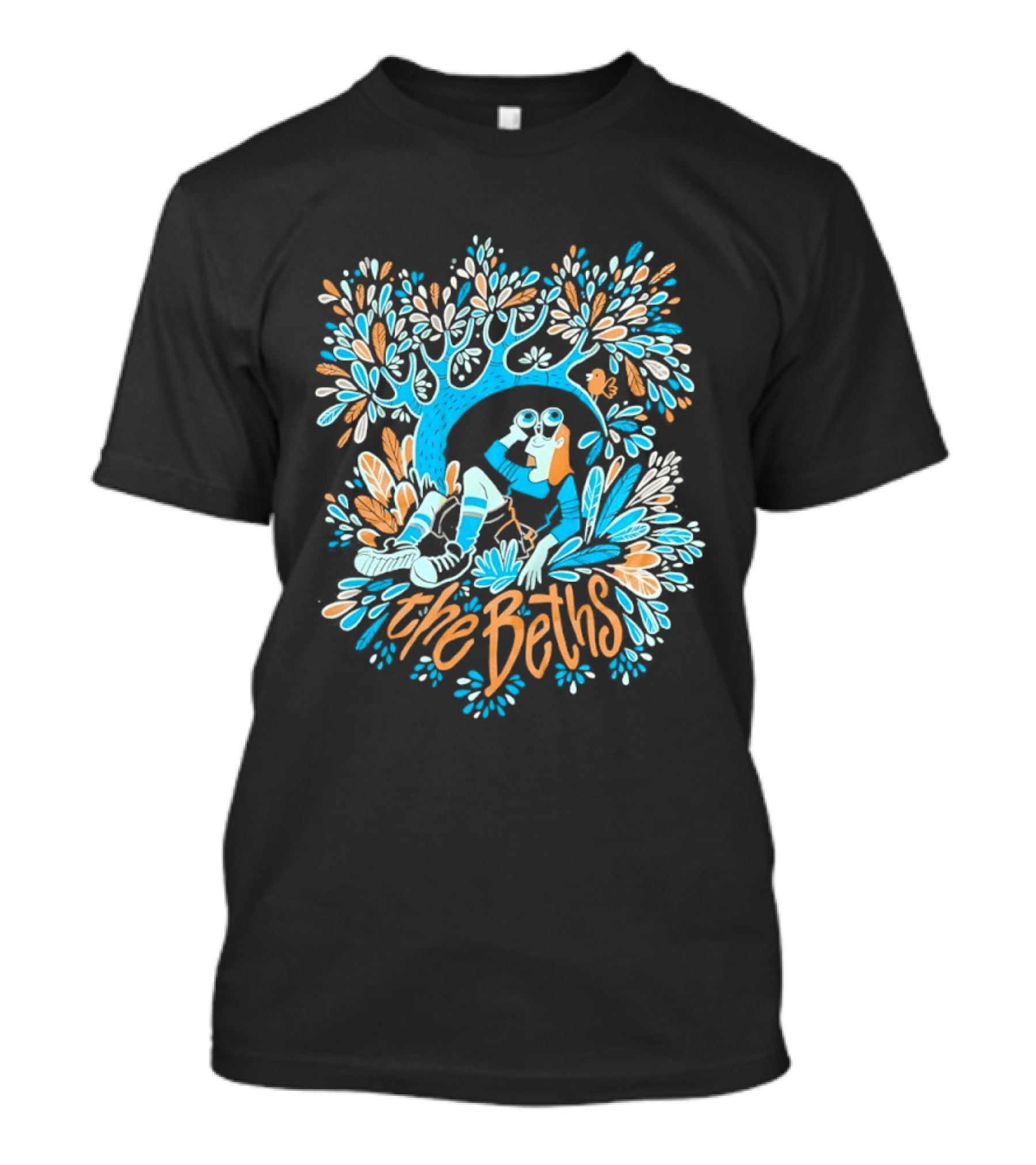 The Beths Bird Er Tree And Binoculars Scene T-Shirt