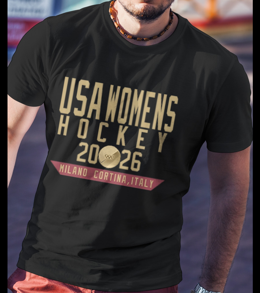 USA Womens Hockey 2026 Milano Cortina Italy Olympic Gold T-Shirt