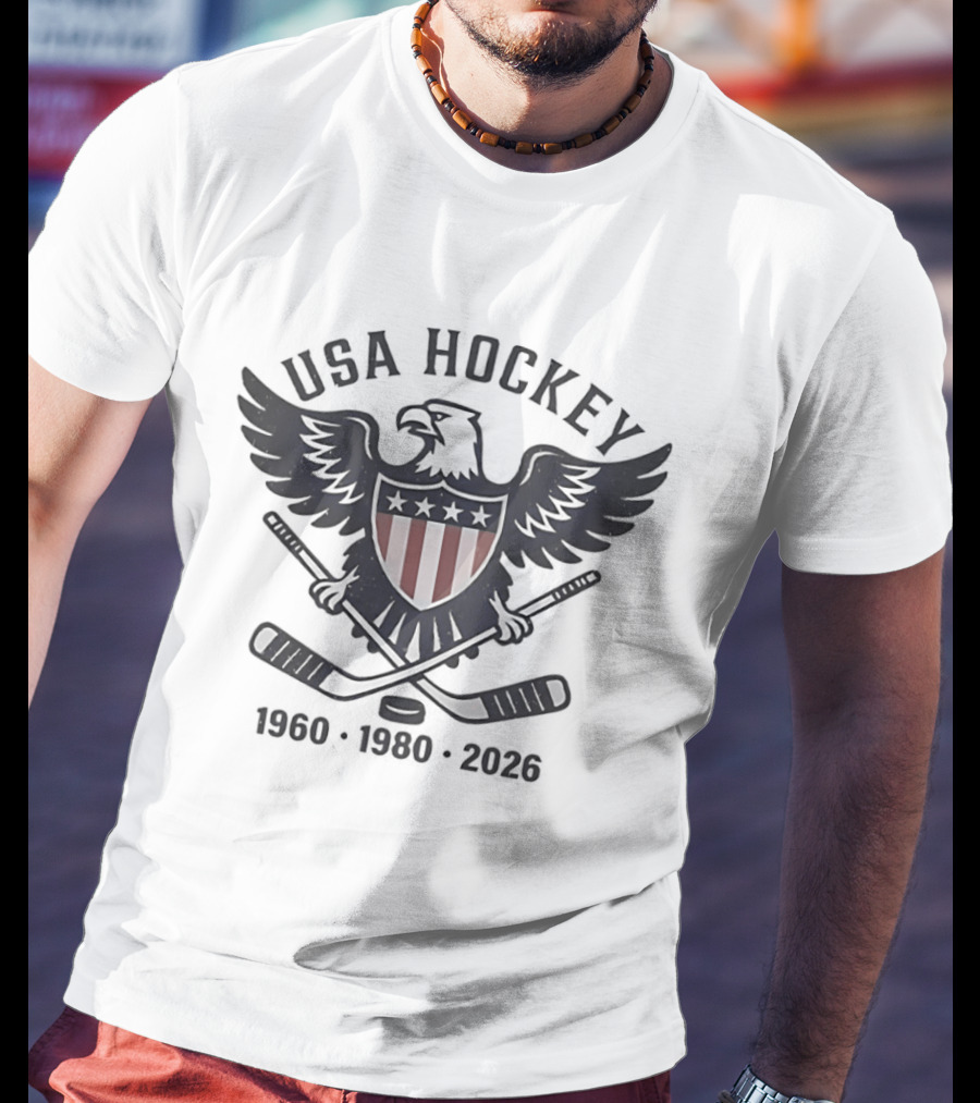 USA Hockey Eagle 1960 1980 2026 T-Shirt