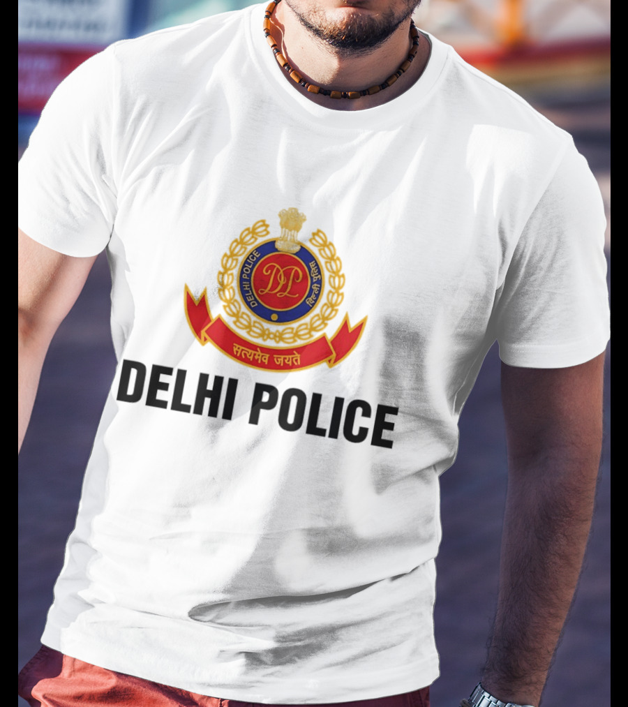 DELHI POLICE Satyamev Jayate Seal T-Shirt