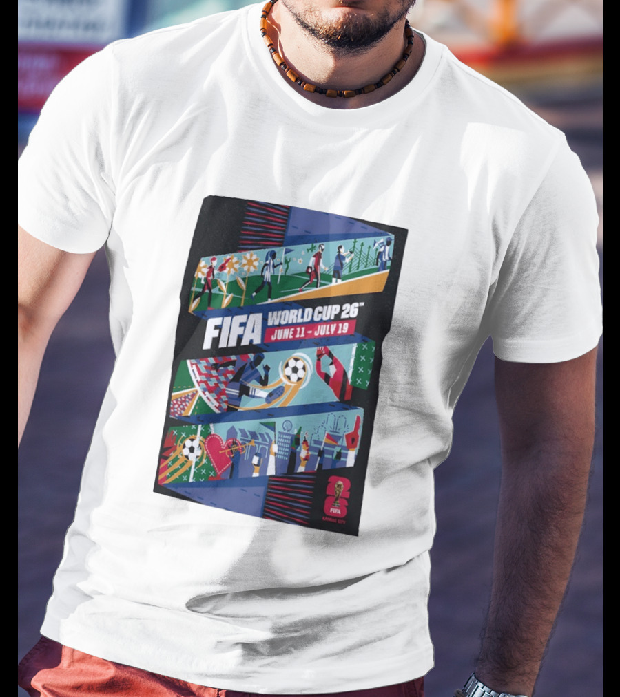 FIFA World Cup 2026 Kansas City June 11 July 19 Soccer Celebration T-Shirt